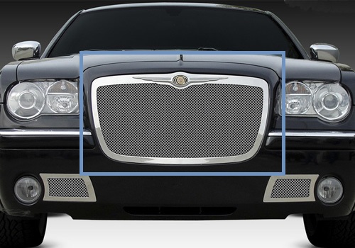 T-Rex Polished Stainless Grille w/Wire Mesh 05-10 Chrysler 300 - Click Image to Close